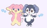 Indeedee and Audino Walking.jpg